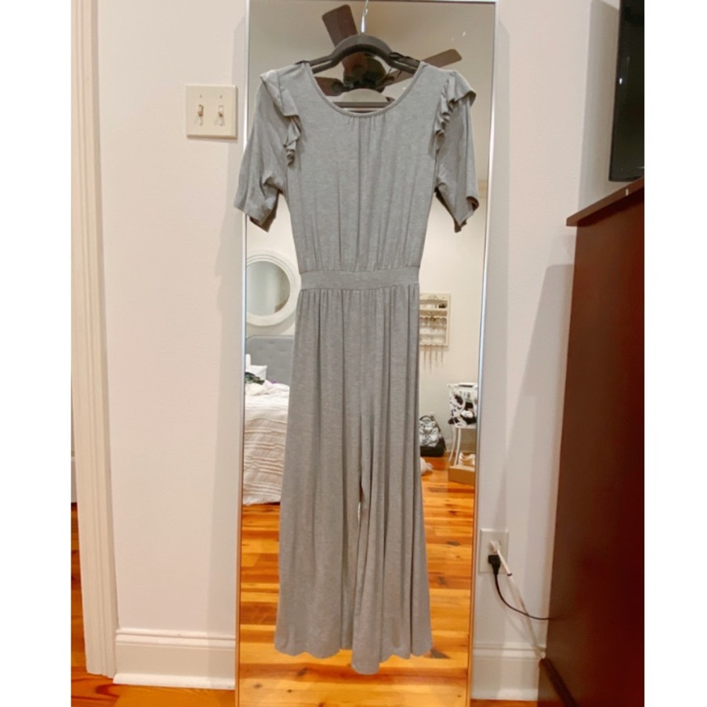 Grey wide leg jumpsuit